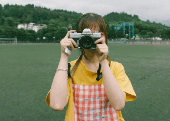 woman taking a picture