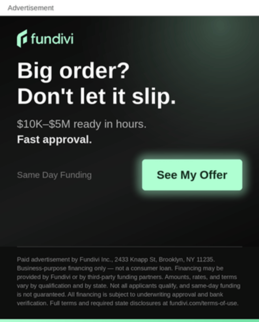 Quick funding for growing businesses