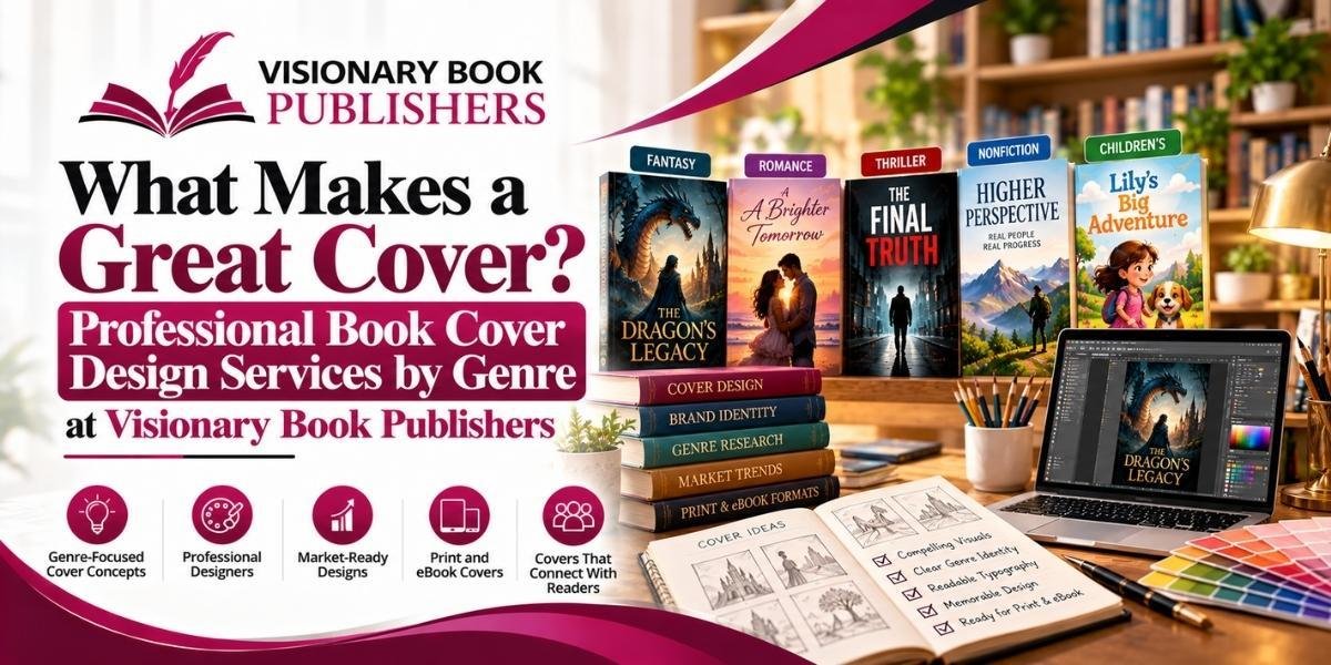 What Makes a Great Cover? Professional Book Cover Design Services by Genre at Visionary Book Publishers